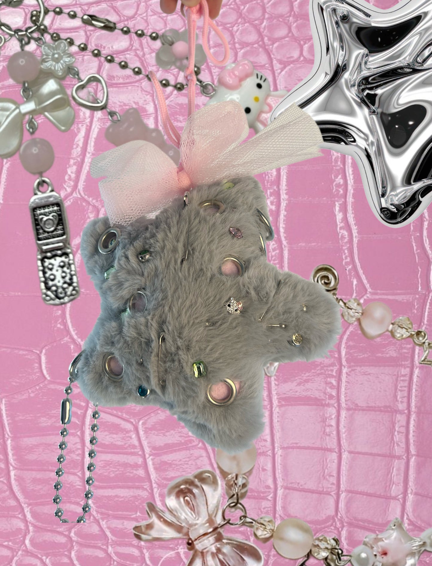 DIVA KEYCHAIN - GREY